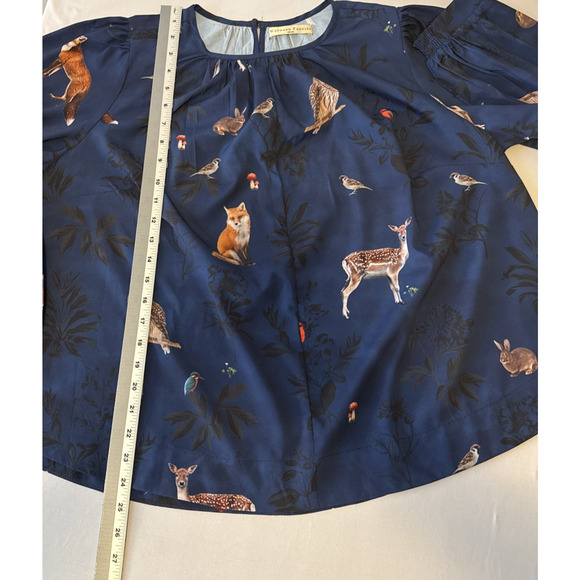 Wayward Fancies EShakti Womens L Fairy Blouse Woodland Whimsical Animal Mushroom - Picture 9 of 11